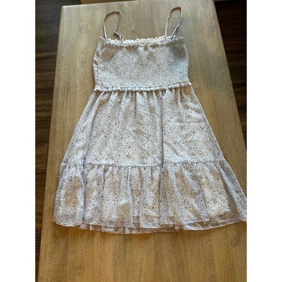 Aritzia Wilfred Tempest Sleeveless Mini Dress Pastel Floral Purple Green Medium - Picture 7 of 7